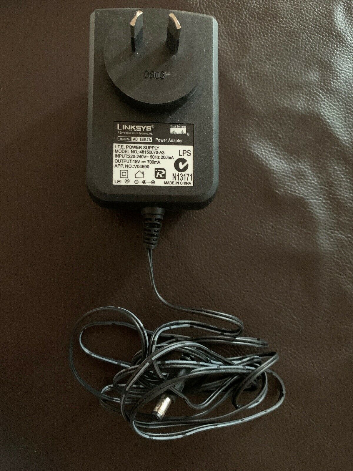 New Linksys AD 15/0.7A Power Adapter 48150070-A3 15V 0.7A